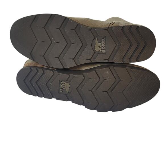 Sorel Major Pull On Tan Leather Boots Women's Size 8 - Picture 10 of 12